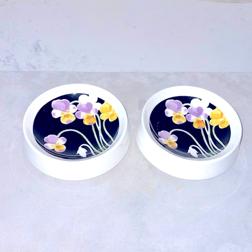 Mikasa Art Deco Michael Lax Design Vintage Bone China Japanese Dishes Pair of 2
